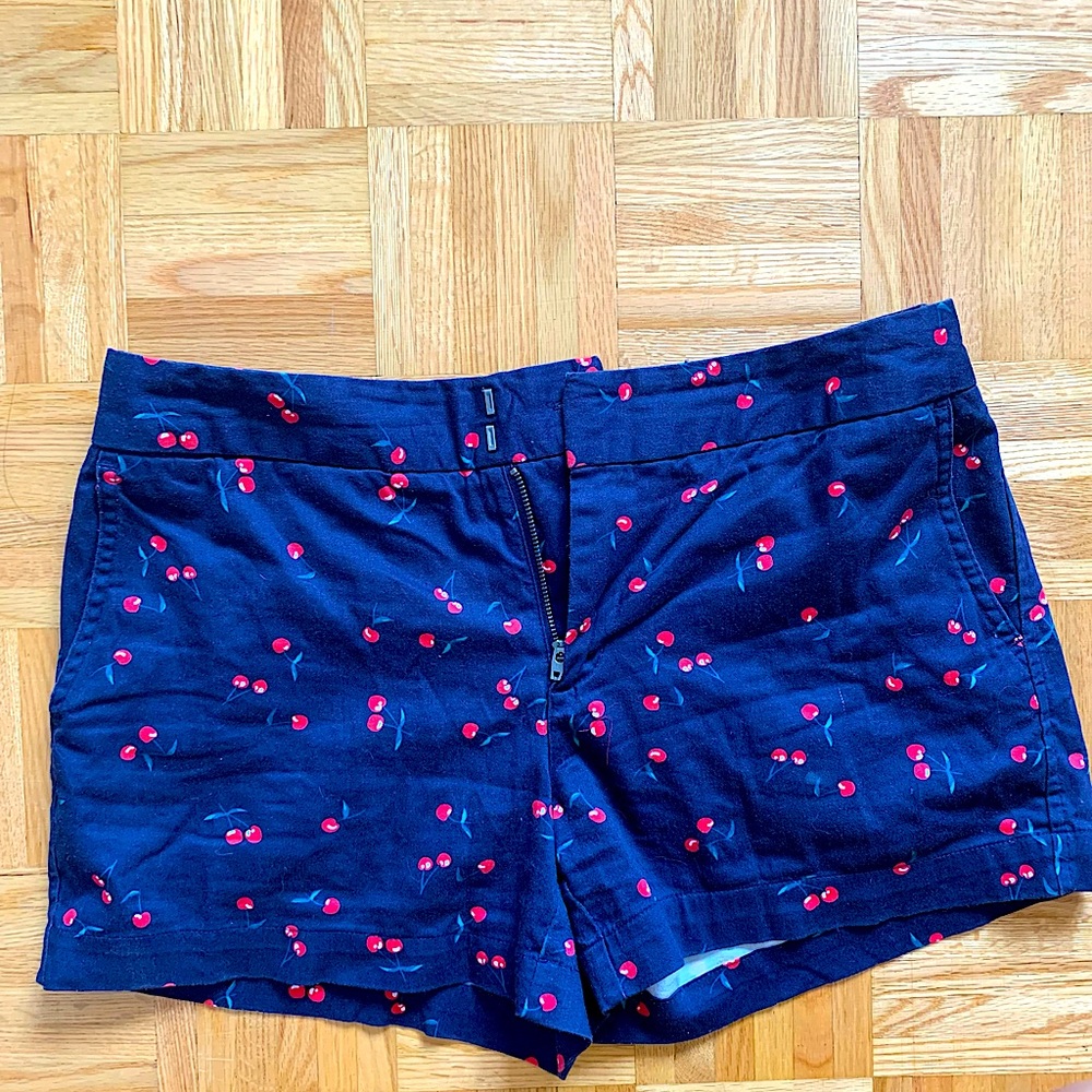Cherry print navy shorts from Cynthia Rowley